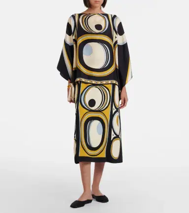 La DoubleJ Foulard printed silk twill top | Thumbnail 5