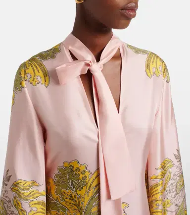La DoubleJ Magnifico floral silk twill maxi dress | Thumbnail 4