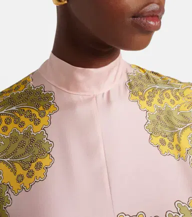 La DoubleJ Magnifico floral silk twill maxi dress | Thumbnail 5