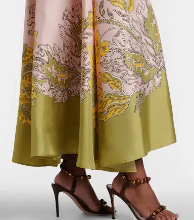 La DoubleJ Magnifico floral silk twill maxi dress | Thumbnail 8
