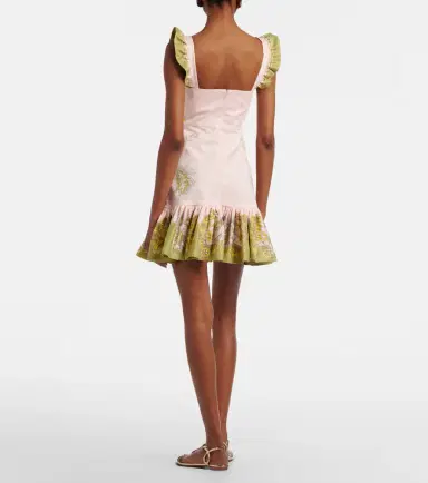 La DoubleJ Gingerbread printed cotton-blend minidress | Thumbnail 3