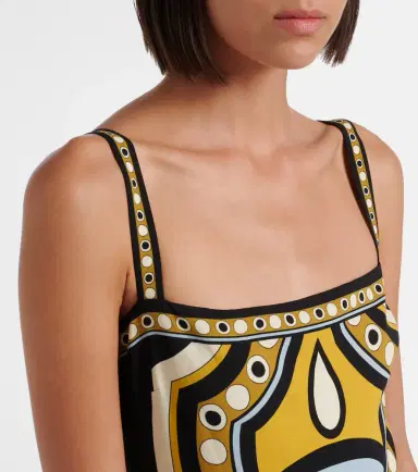 La DoubleJ Buy Me A Martini printed satin midi dress | Thumbnail 4