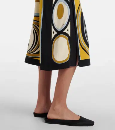 La DoubleJ Buy Me A Martini printed satin midi dress | Thumbnail 5