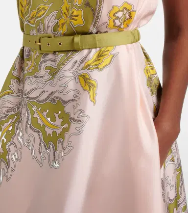 La DoubleJ Roy floral one-shoulder silk twill maxi dress | Thumbnail 5