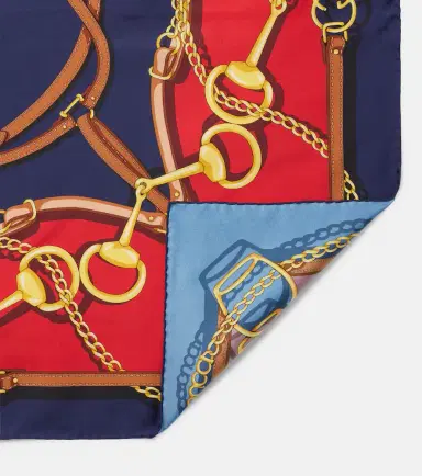 Gucci Printed reversible silk twill scarf | Thumbnail 2