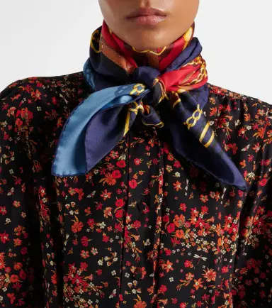 Gucci Printed reversible silk twill scarf | Thumbnail 4