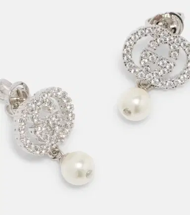 Gucci Interlocking G embellished drop earrings | Thumbnail 2