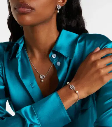 Gucci Interlocking G embellished drop earrings | Thumbnail 5