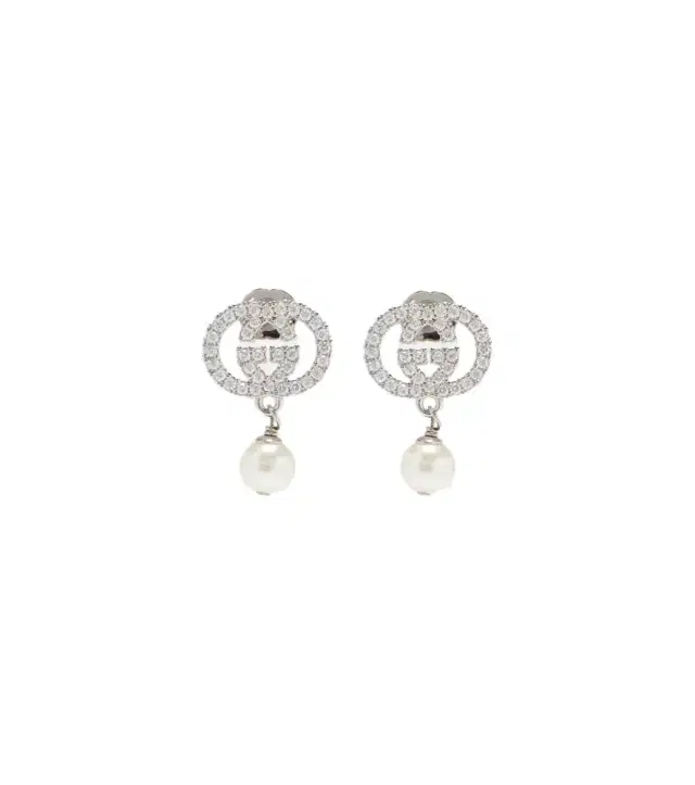 Gucci Interlocking G embellished drop earrings
