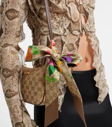 Gucci GG Flora silk twill scarf | Thumbnail 4