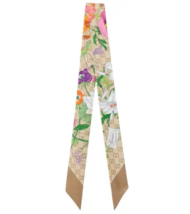 Gucci GG Flora silk twill scarf | Thumbnail 1