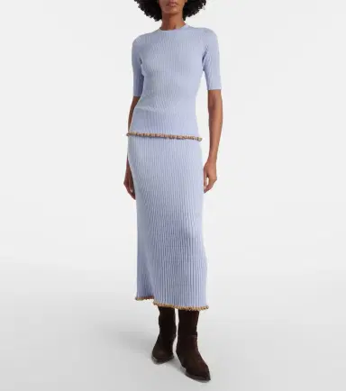 Gabriela Hearst Kavya cashmere and silk midi skirt | Thumbnail 6 Gabriela Hearst Kavya cashmere and silk midi skirt | Thumbnail 6