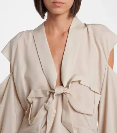 Acne Studios Bow-detail cutout blouse | Thumbnail 2 Acne Studios Bow-detail cutout blouse | Thumbnail 2