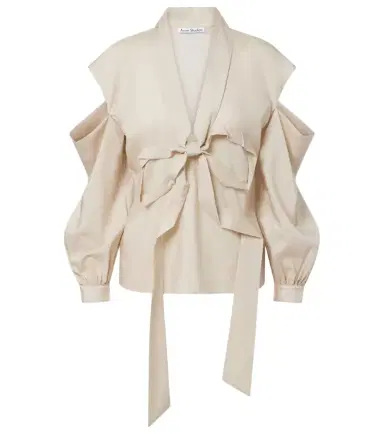 Acne Studios Bow-detail cutout blouse | Thumbnail 1 Acne Studios Bow-detail cutout blouse | Thumbnail 1