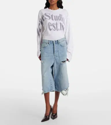 Acne Studios Distressed denim Bermuda shorts | Thumbnail 7 Acne Studios Distressed denim Bermuda shorts | Thumbnail 7
