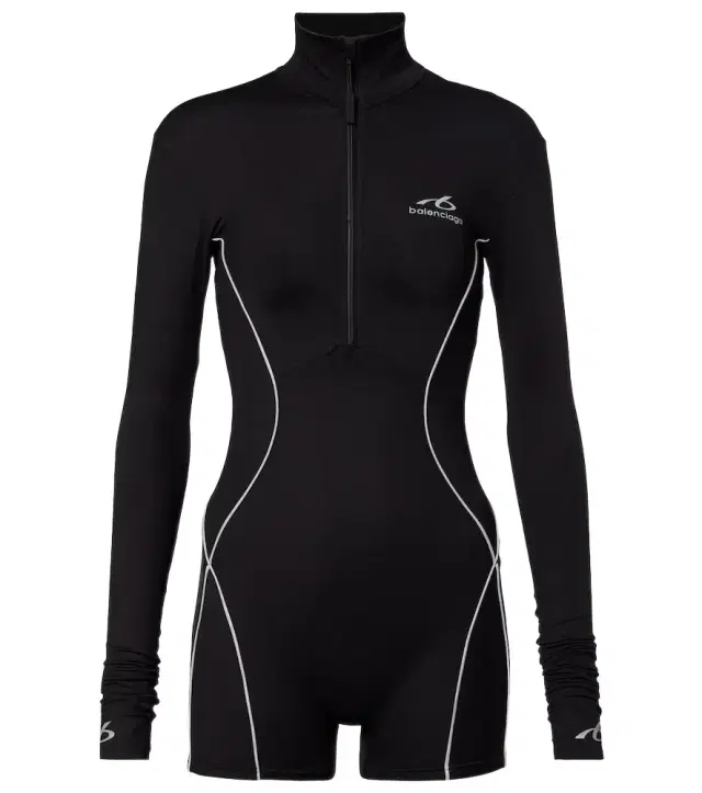Balenciaga Logo zip-up bodysuit