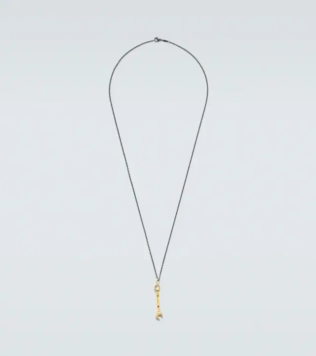 Divine Mechanics 18kt gold pendant necklace with diamonds