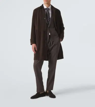 Kiton Leather overcoat | Thumbnail 4