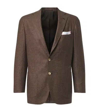 Kiton Prince of Wales check virgin wool blazer | Thumbnail 1 Kiton Prince of Wales check virgin wool blazer | Thumbnail 1