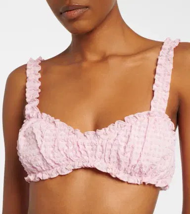 Simkhai Ruffled checked bikini top | Thumbnail 4 Simkhai Ruffled checked bikini top | Thumbnail 4
