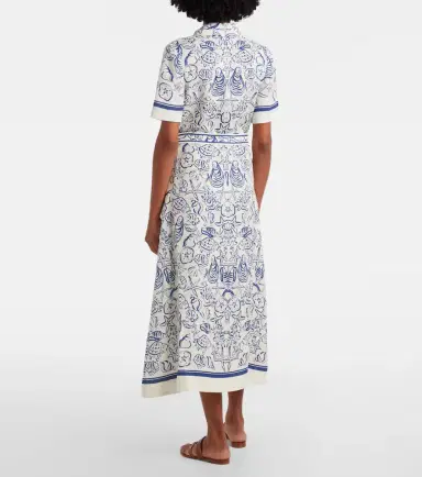 Simkhai Audria printed linen-blend shirt dress | Thumbnail 3 Simkhai Audria printed linen-blend shirt dress | Thumbnail 3