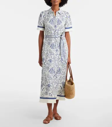 Simkhai Audria printed linen-blend shirt dress | Thumbnail 4 Simkhai Audria printed linen-blend shirt dress | Thumbnail 4