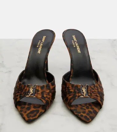 Saint Laurent Babylone Cassandre grosgrain mules | Thumbnail 4 Saint Laurent Babylone Cassandre grosgrain mules | Thumbnail 4