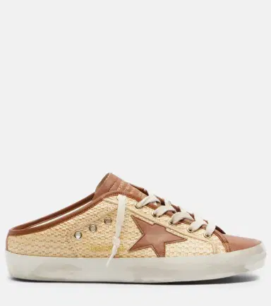 Golden Goose Super-Star raffia and leather mules | Thumbnail 2