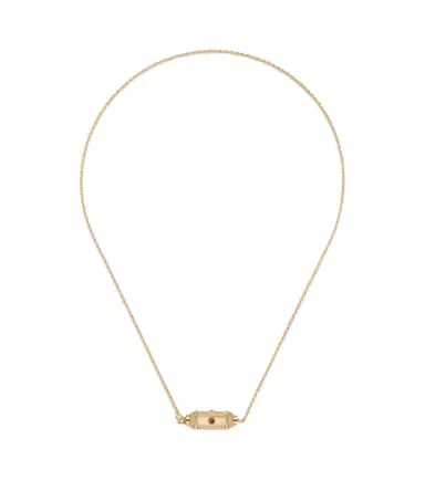 Marie Lichtenberg Coco Micro 18kt gold locket necklace with rubies | Thumbnail 1