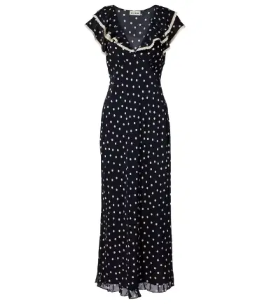 Rixo Bethea polka-dot crêpe de chine midi dress | Thumbnail 1