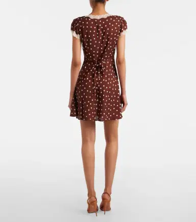 Rixo Cely lace-trimmed polka-dot minidress | Thumbnail 3 Rixo Cely lace-trimmed polka-dot minidress | Thumbnail 3