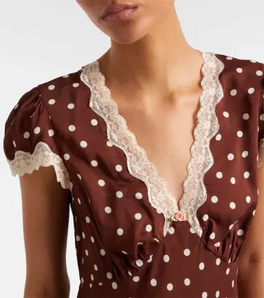 Rixo Cely lace-trimmed polka-dot minidress | Thumbnail 4 Rixo Cely lace-trimmed polka-dot minidress | Thumbnail 4