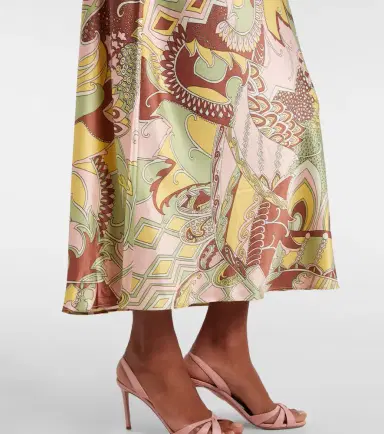 Rixo Maura printed halterneck satin midi dress | Thumbnail 5