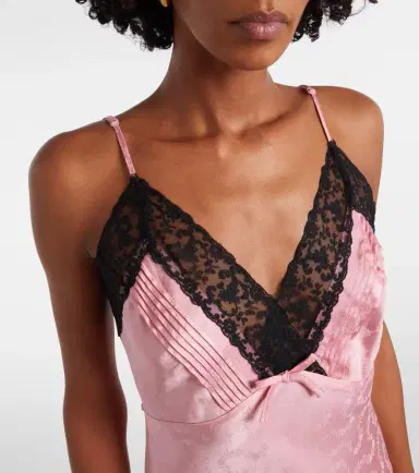 Rixo Alberta floral satin jacquard midi dress | Thumbnail 5