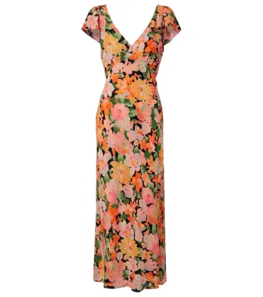Rixo Cathy floral crêpe midi dress | Thumbnail 1 Rixo Cathy floral crêpe midi dress | Thumbnail 1