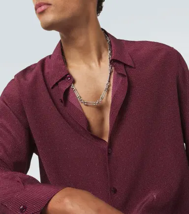 Saint Laurent Cassandre chain necklace | Thumbnail 4