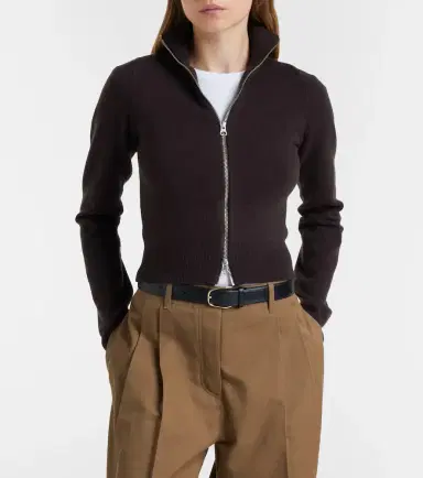 Extreme Cashmere N°302 Lemon cashmere-blend zip-up cardigan | Thumbnail 6