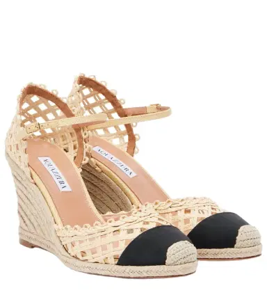 Aquazzura Sunburst raffia espadrille wedges | Thumbnail 1 Aquazzura Sunburst raffia espadrille wedges | Thumbnail 1