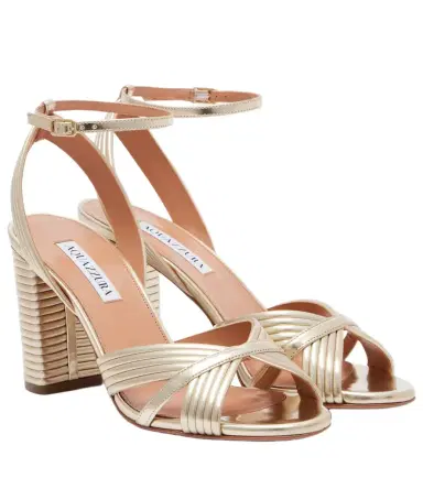 Aquazzura Very Sundance metallic leather sandals | Thumbnail 1 Aquazzura Very Sundance metallic leather sandals | Thumbnail 1