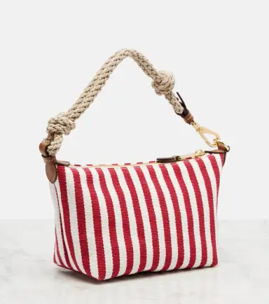 Miu Miu Striped leather-trimmed top-handle bag | Thumbnail 4