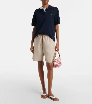 Miu Miu Striped leather-trimmed top-handle bag | Thumbnail 7