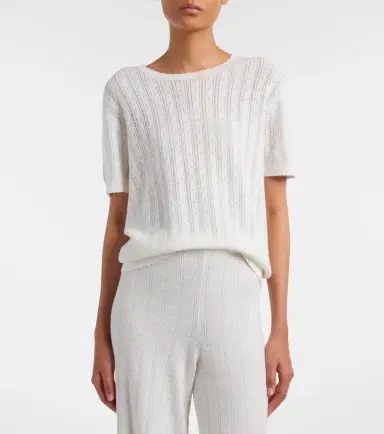 Lisa Yang Suyin pointelle cotton and cashmere sweater | Thumbnail 5