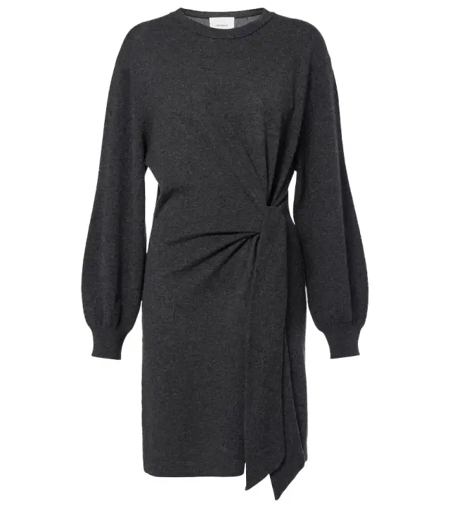 Lisa Yang Abrielle gathered cashmere sweater dress