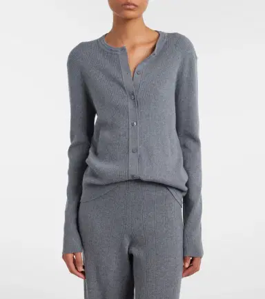 Lisa Yang Abeena ribbed-knit cotton and cashmere cardigan | Thumbnail 2