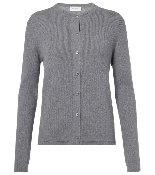 Lisa Yang Abeena ribbed-knit cotton and cashmere cardigan