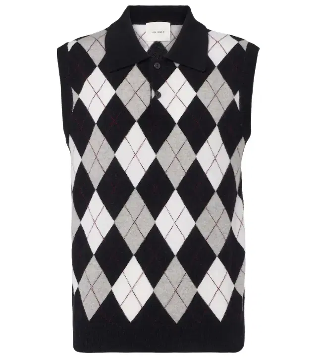 Lisa Yang Anwen argyle cashmere sweater vest
