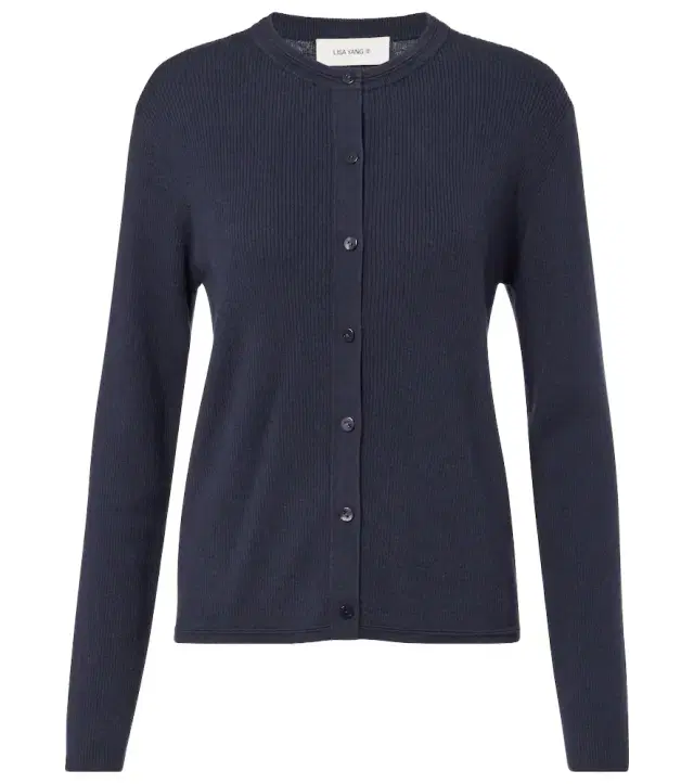 Abeena ribbed-knit cotton and cashmere cardigan