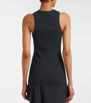 Lisa Yang Amya ribbed-knit cotton and cashmere tank top | Thumbnail 5