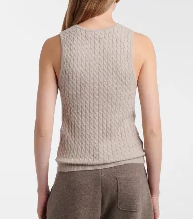 Lisa Yang Iora cable-knit cashmere tank top | Thumbnail 2