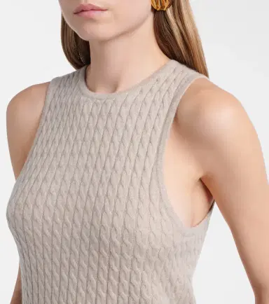 Lisa Yang Iora cable-knit cashmere tank top | Thumbnail 3